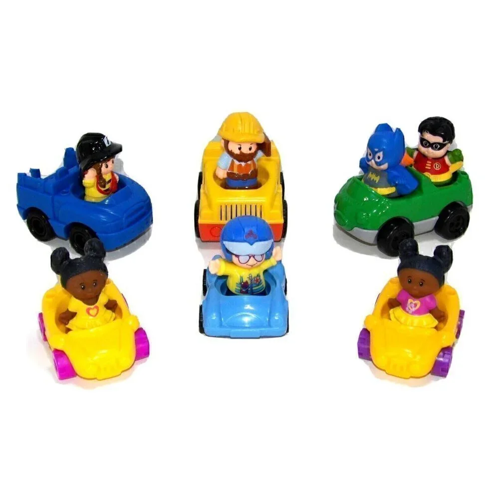 Little People set of 6 vehicles and 7 figures, FISHER PRICE, MATTEL